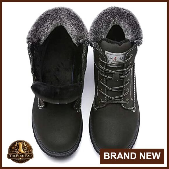 Waterproof Winter Hiking Boots Women's Size 8 Warm Faux Fur Lined - Picture 7 of 8